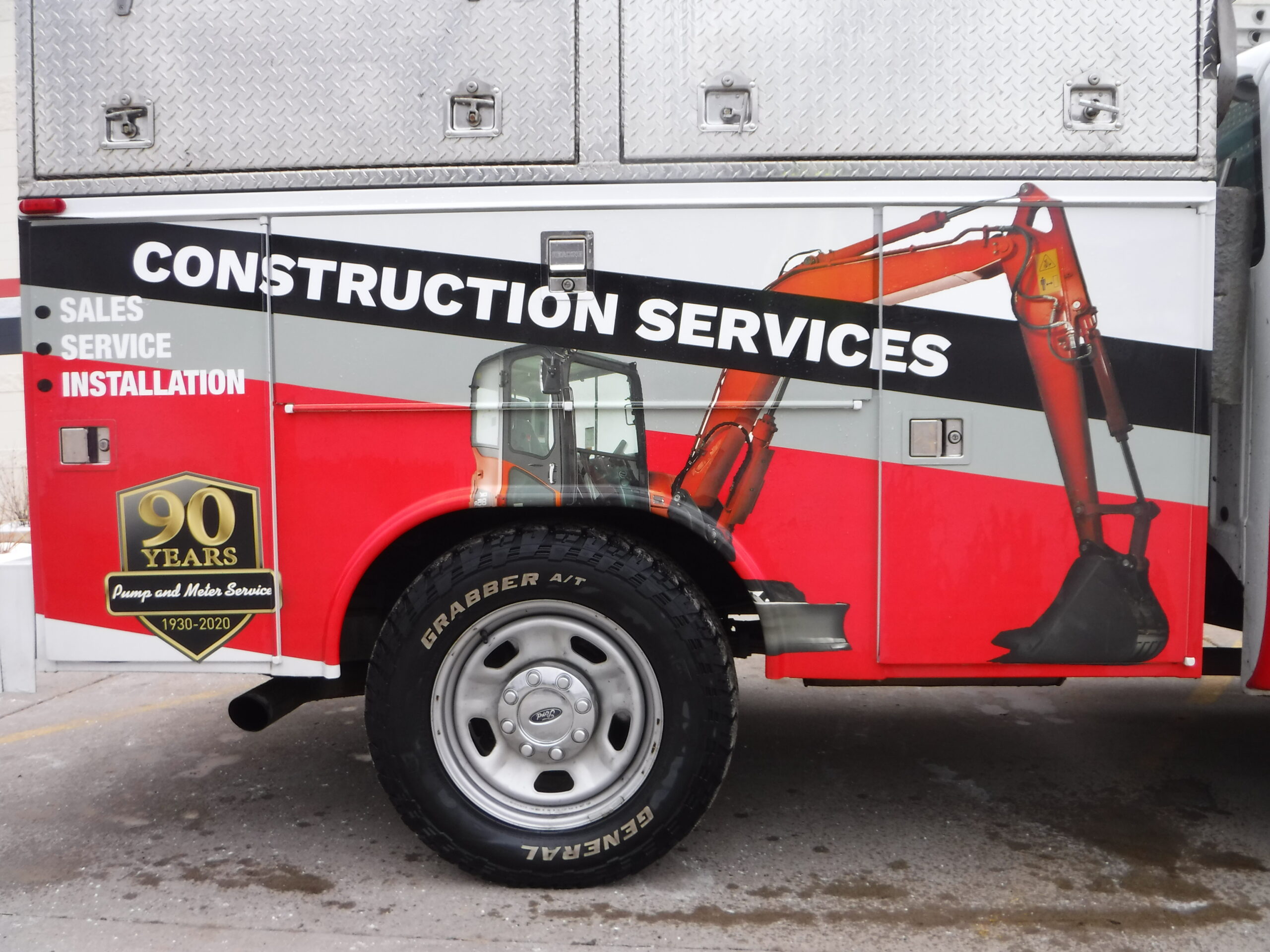 close up construction truck